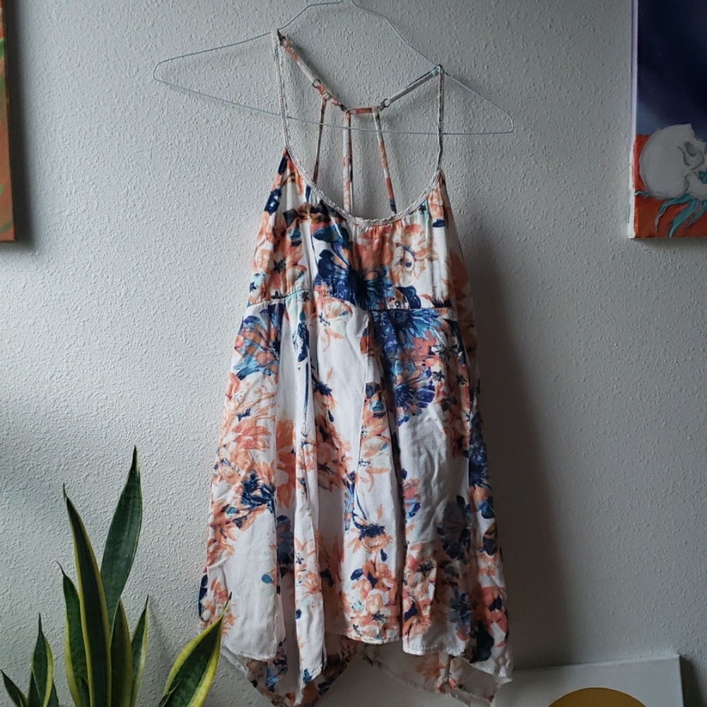 White Blue pink O'Neil daisy dress